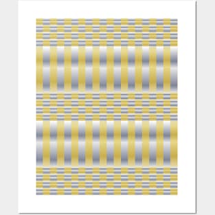 Gold and Silver (Checkers and Stripes) Posters and Art